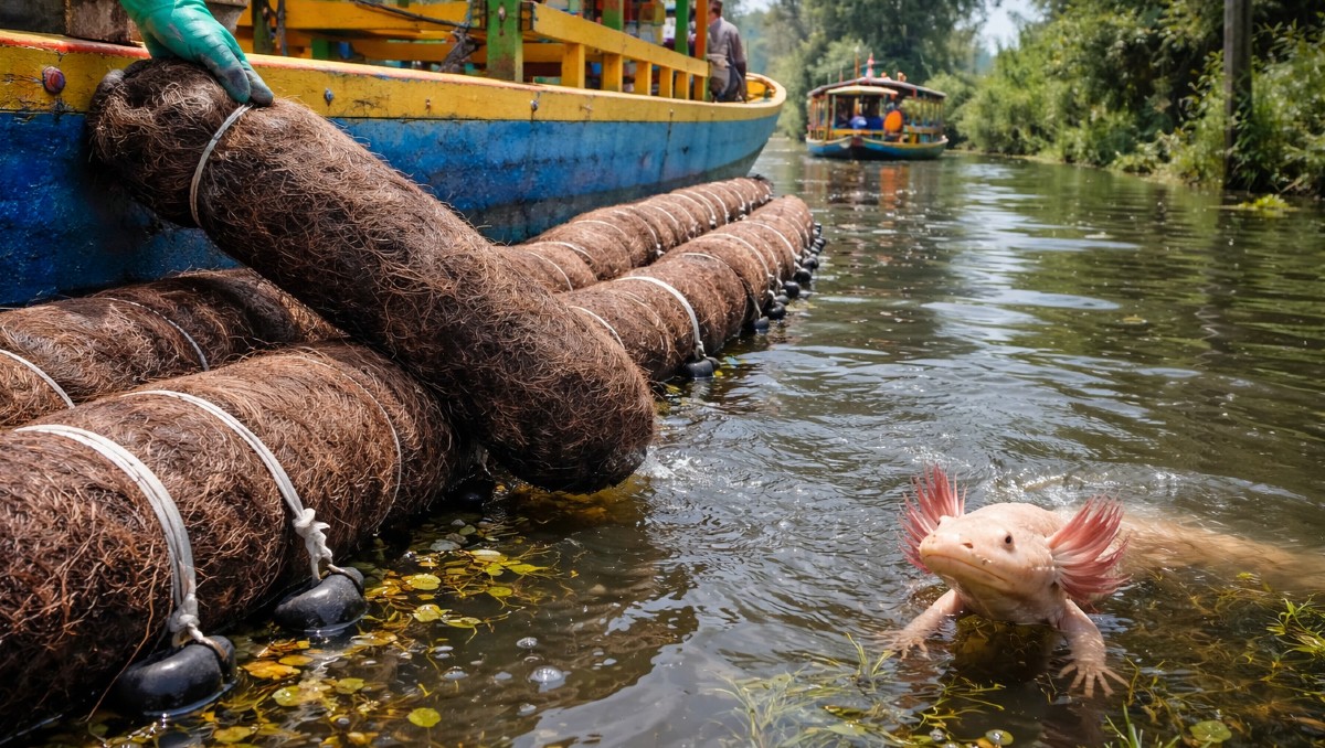 Cabello humano limpia Xochimilco en busca de salvar al ajolote | IA DISCOVER