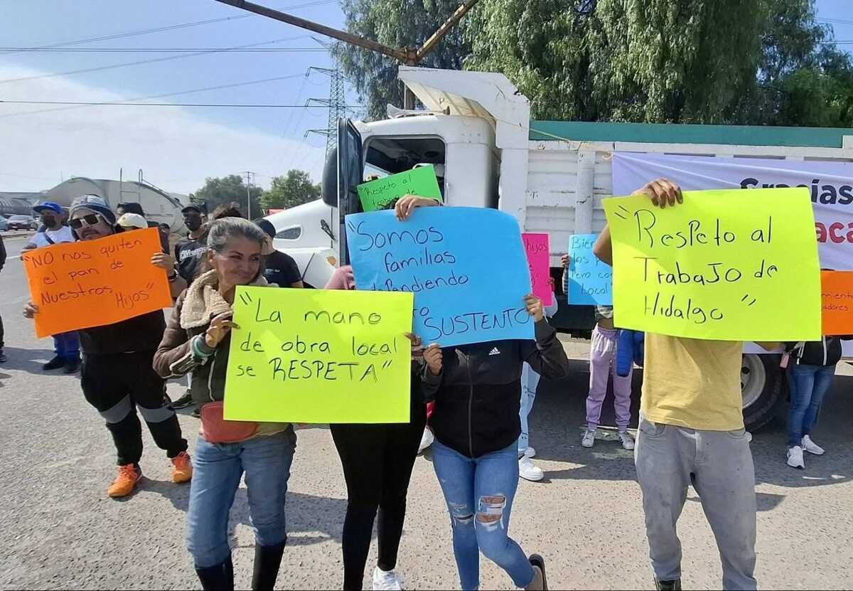 Manifestación en la Central Termoeléctrica de Ciclo Combinado Tula. (Guadalupe Trejo)
