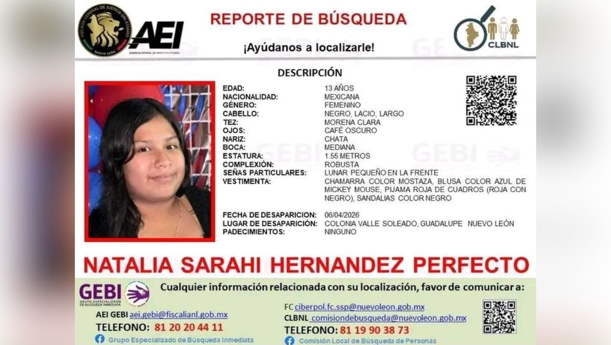 La menor fue vista por última vez en la colonia Valle Soleado. | Especial