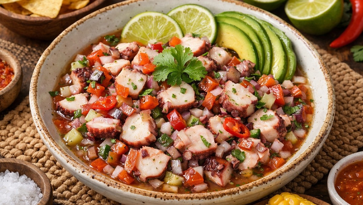 Puedes hacer un ceviche de pulpo fácil con pocos ingredientes  | IA Discover Milenio