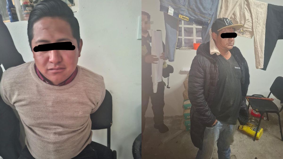 Los hombres fueron detenidos por relación con actividades ilícitas en Almoloya. Foto: (Especial)