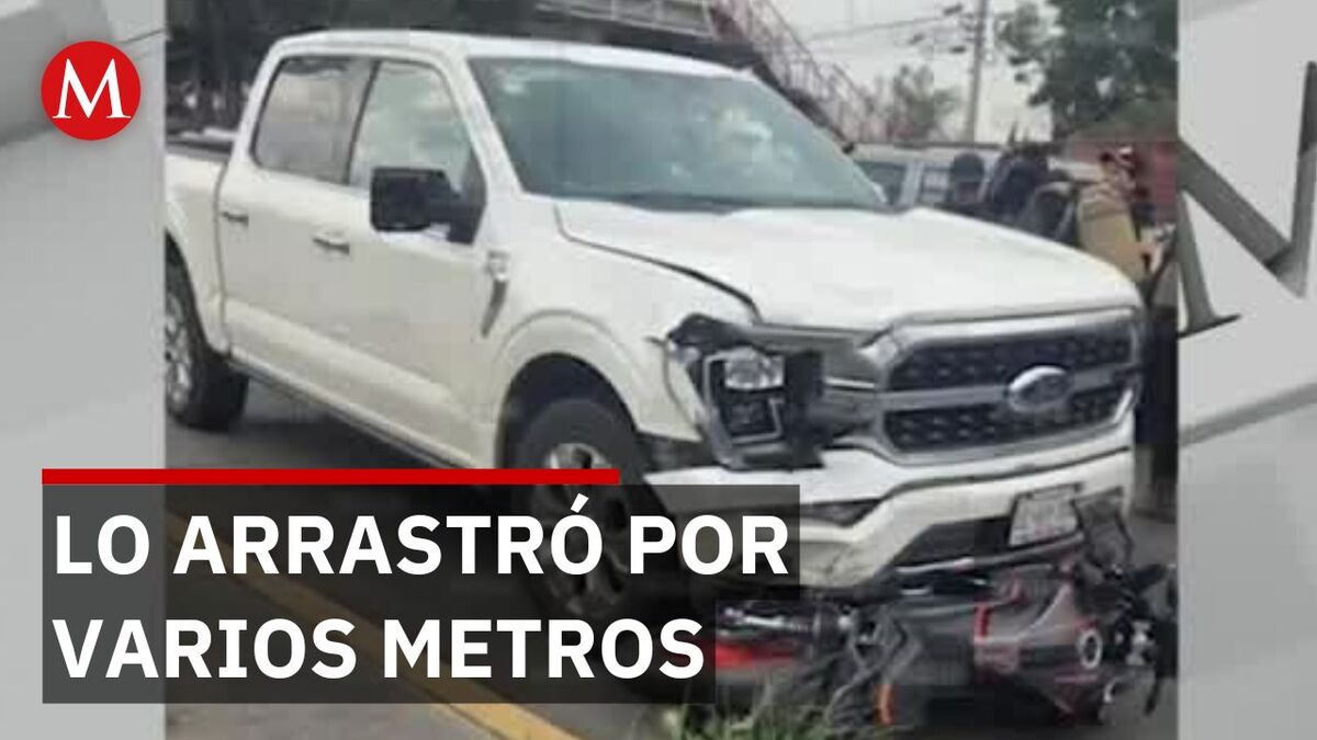 Atropellan y arrastran a motociclista en Tultitlán