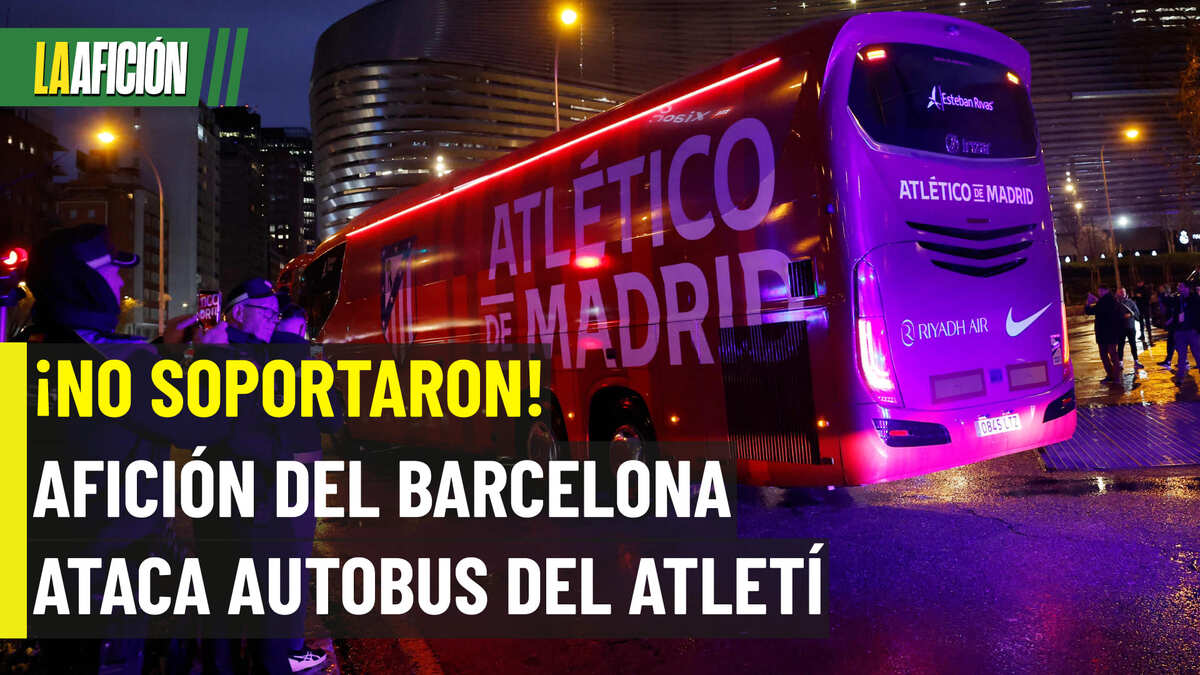Tensión total: Emboscada al autobús del Atlético de Madrid por aficionados del Barcelona