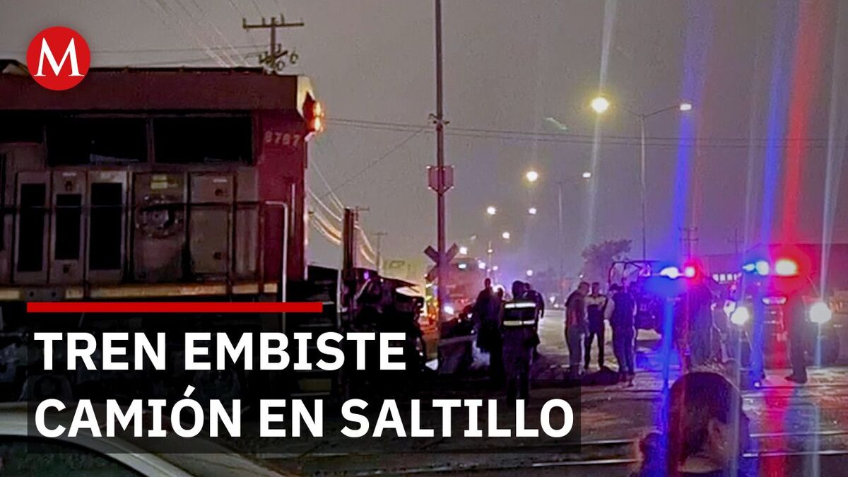 Tren impacta camión con trabajadores de GM en Saltillo