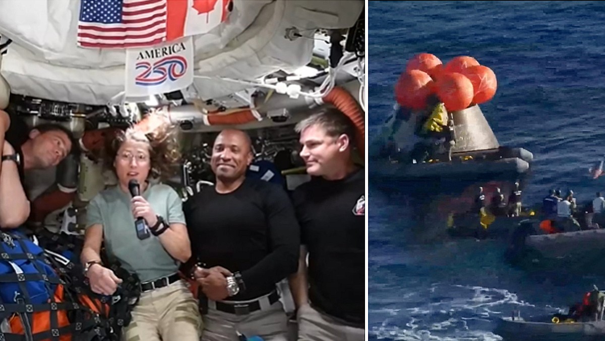 Los cuatro astronautas de la misión Artemis abandonan la cápsula Orion |NASA