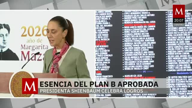 Claudia Sheinbaum celebra la aprobación de su Plan B electoral | Pedro Gamboa, 10 de abril de 2026