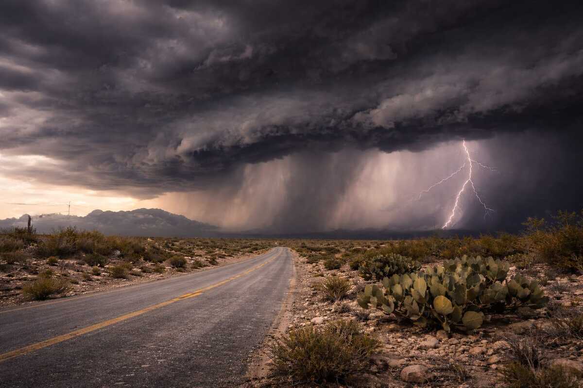 Clima en Coahuila hoy viernes 10 de abril. (Imagen hecha con IA)