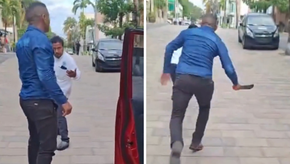 El conductor sacó un machete de su vehículo en medio de la confrontación | Especial