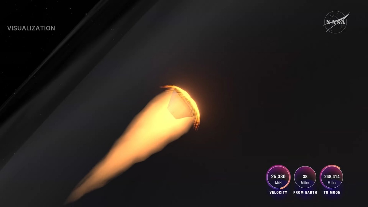 Orion entra en la atmósfera de la Tierra y se queda sin comunicación con Houston | NASA