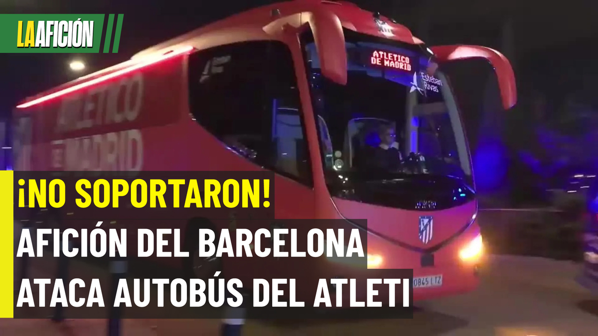 Tensión total: Emboscada al autobús del Atlético de Madrid por aficionados del Barcelona