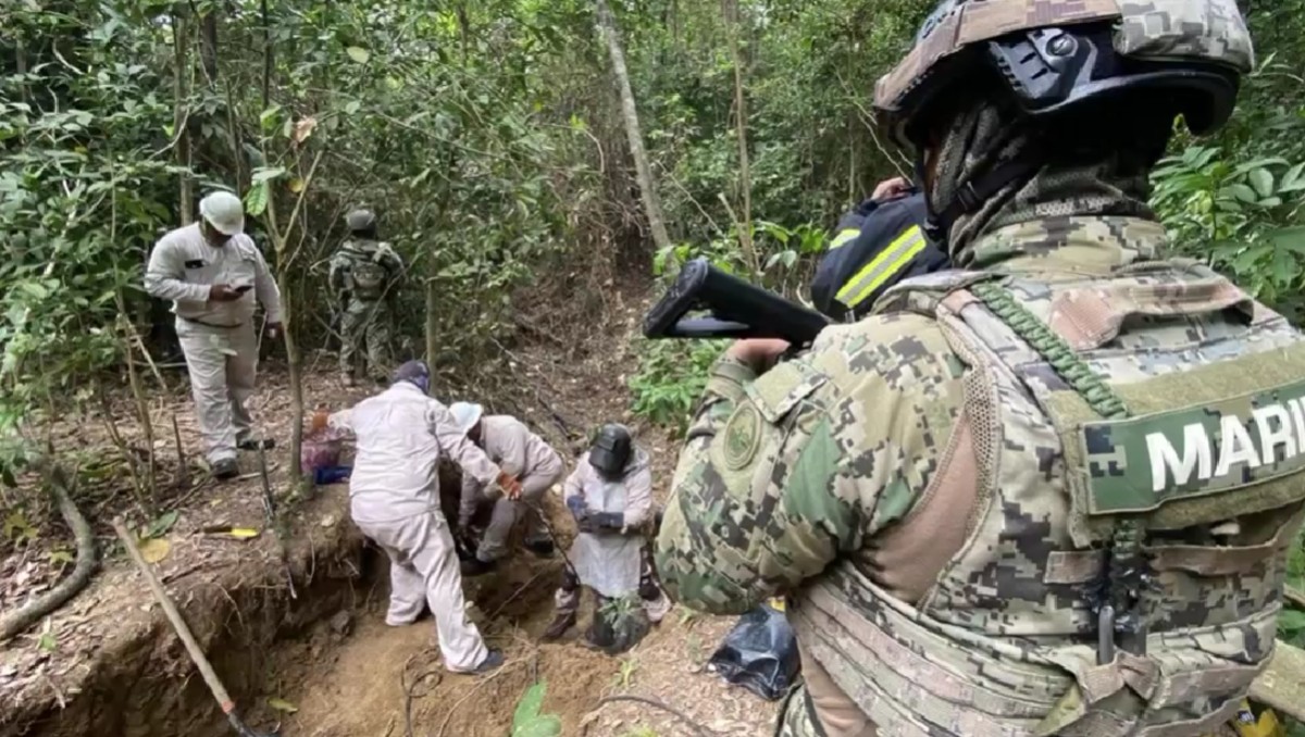 Elementos de la Marina localizan y desmantelan una toma clandestina de combustible en el norte del Istmo de Tehuantepec