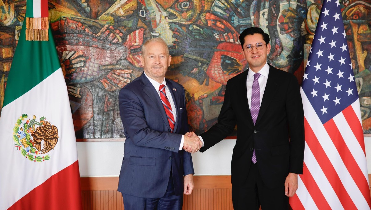 Roberto Velasco se reunió con el embajador de EU en México. | Foto: X (SRE)