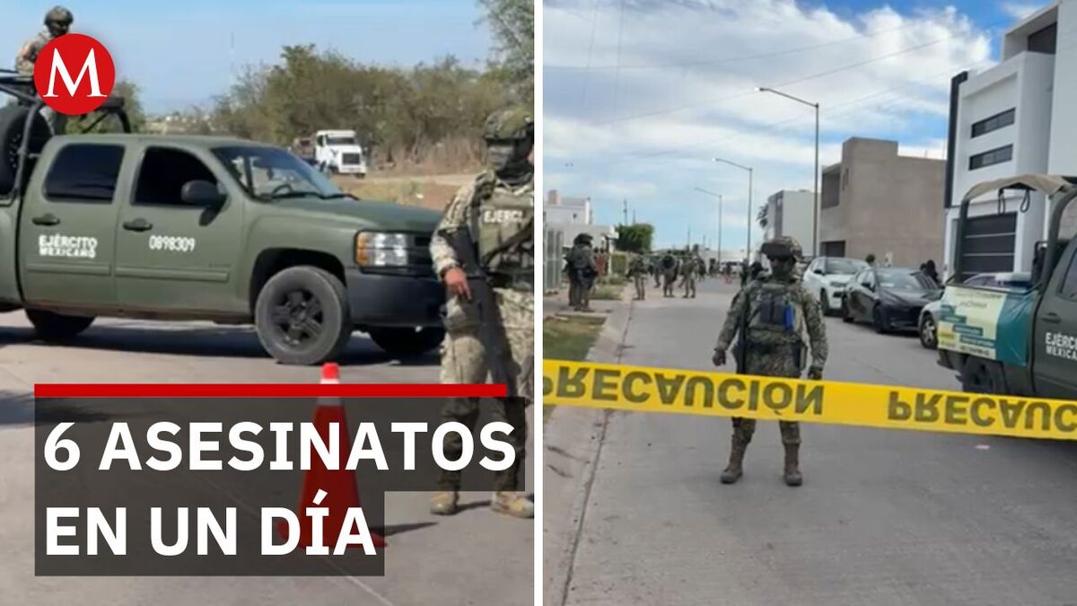 Violencia en Sinaloa deja seis muertos en un día, entre ellos una víctima de feminicidio
