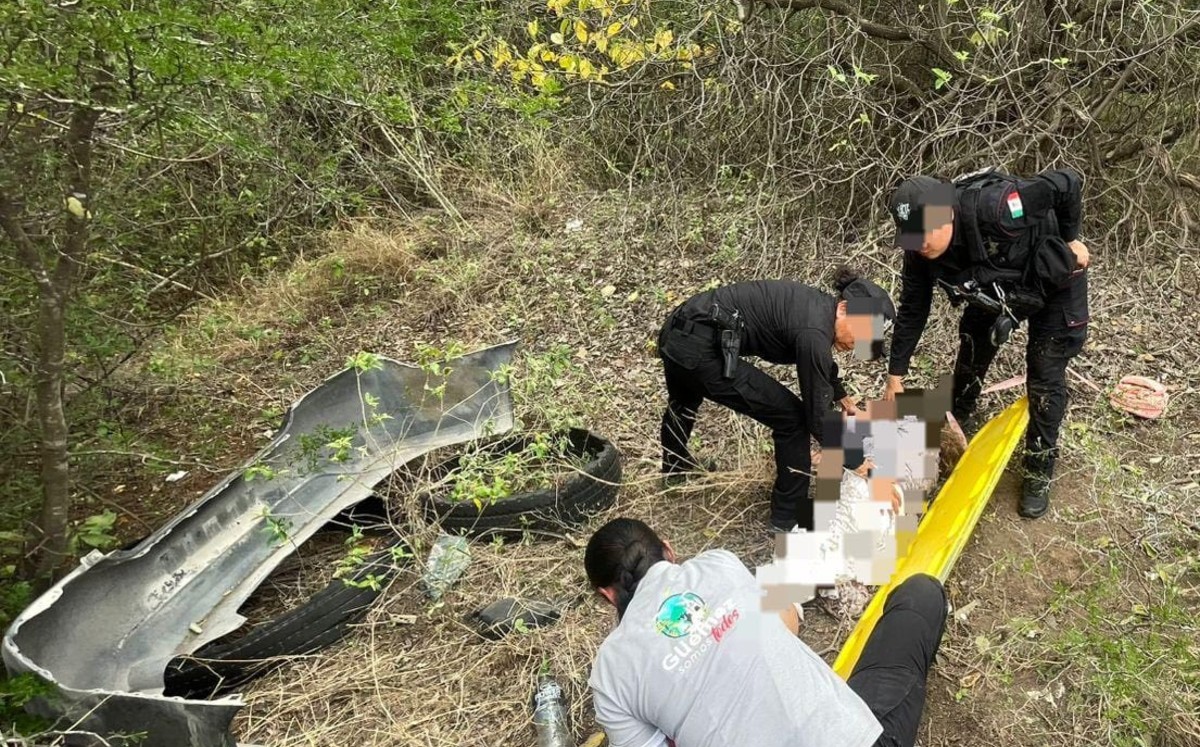 Cinco personas terminan lesionadas tras volcadura registrada en la Carretera Federal 101 de Tamaulipas