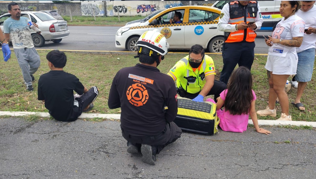 En el accidente resultó lesionada una mujer de edad. Foto: Especial