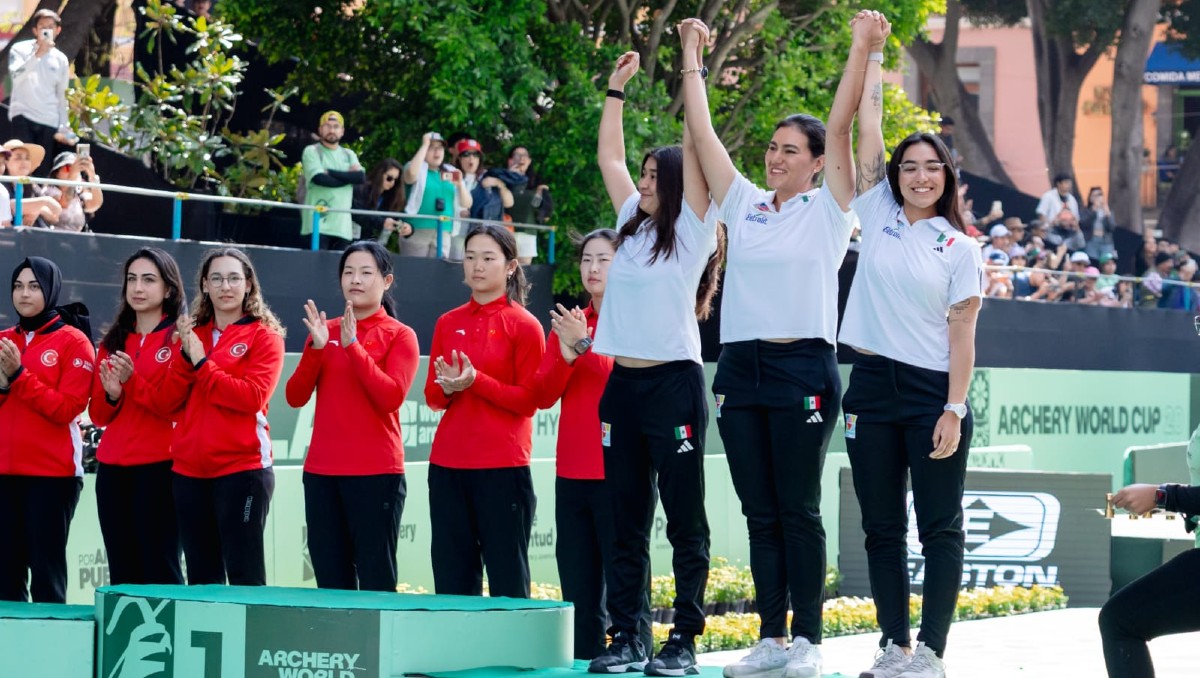 Alejandra Valencia, Ana Paula Vázquez y Ángela Ruiz reciben bronce en Mundial de Tiro con Arco 2026 (Cortesía)