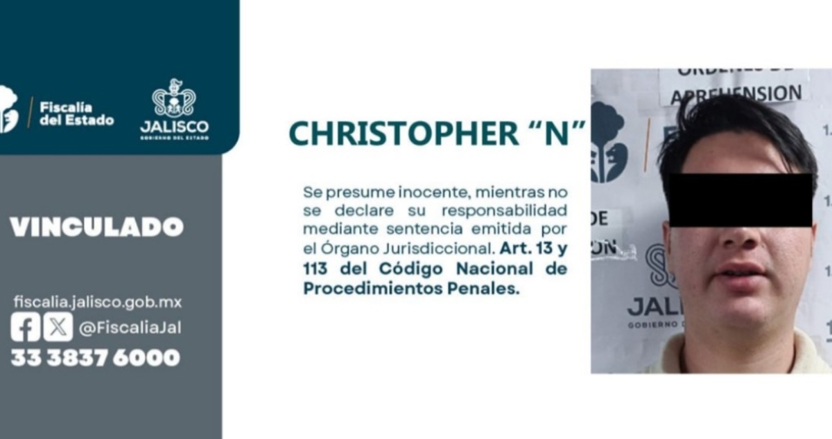 Christopher N. fue detenido y vinculado a proceso por su presunta participación en un robo (Foto: Cortesía)