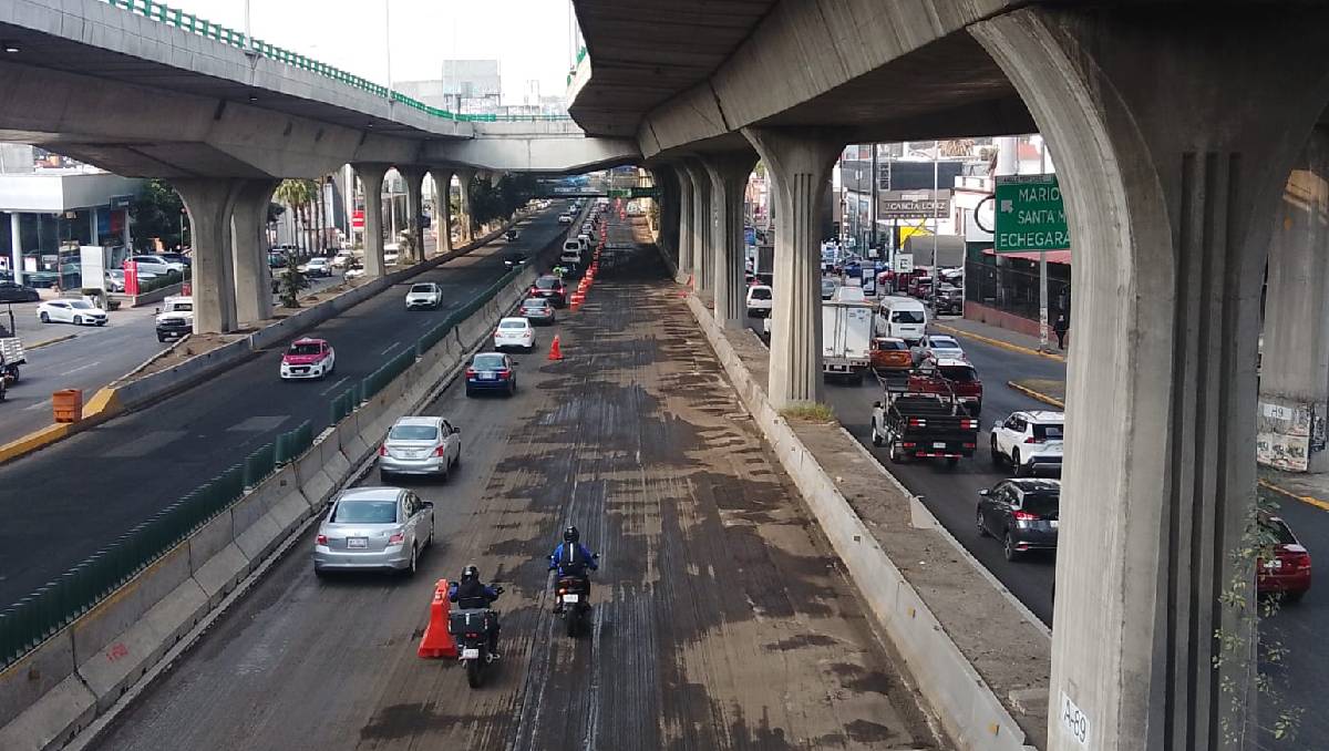 La repavimentación de Periférico Norte también completa un cambio de luminarias y desazolve. Foto: (Especial)