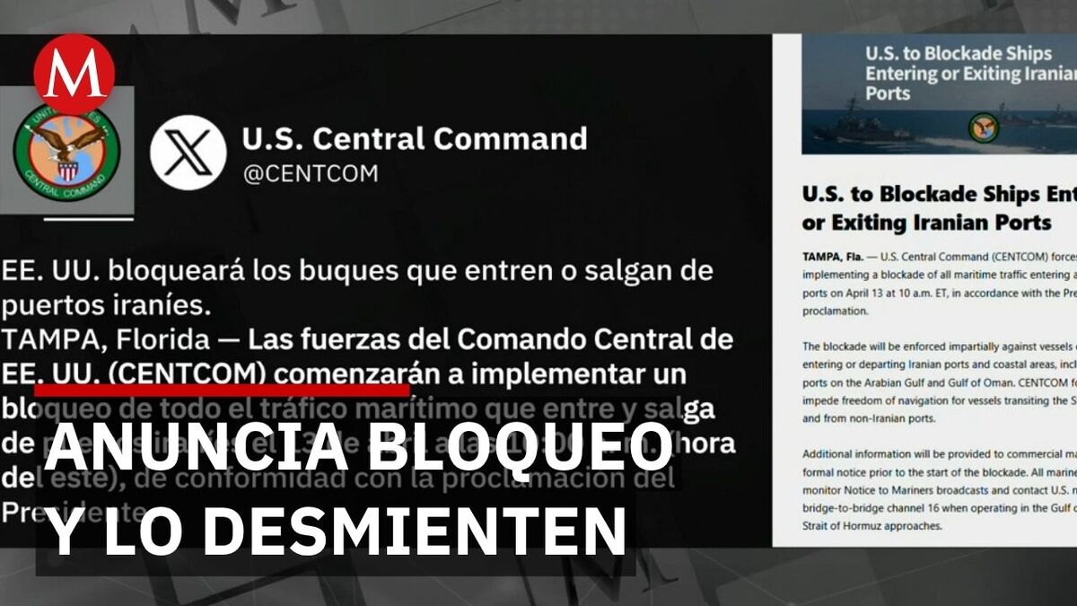 Trump desata tensión por bloqueo y es desmentido por el Comando Central