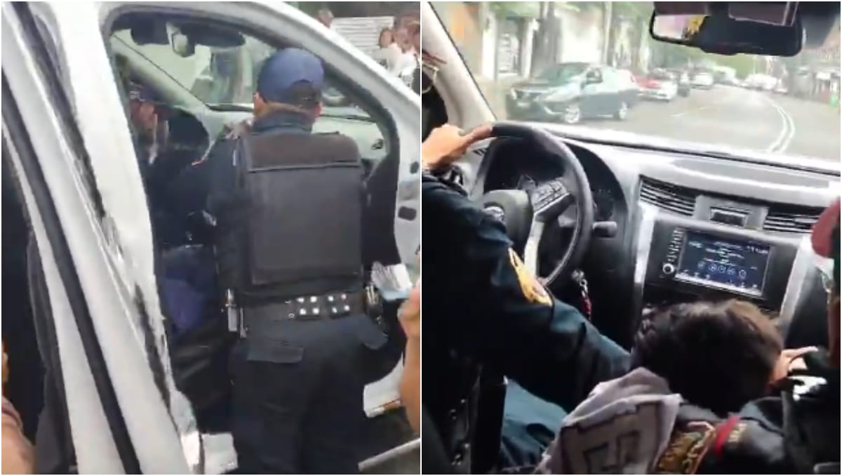 Agentes de la SSC de Ciudad de México ayudaron en el traslado del menor a un hospital | Especial