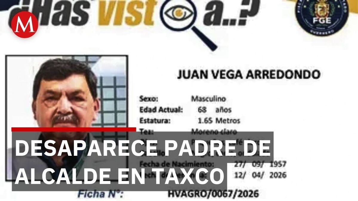 Buscan a médico y padre de alcalde en Taxco tras localizar su auto abandonado