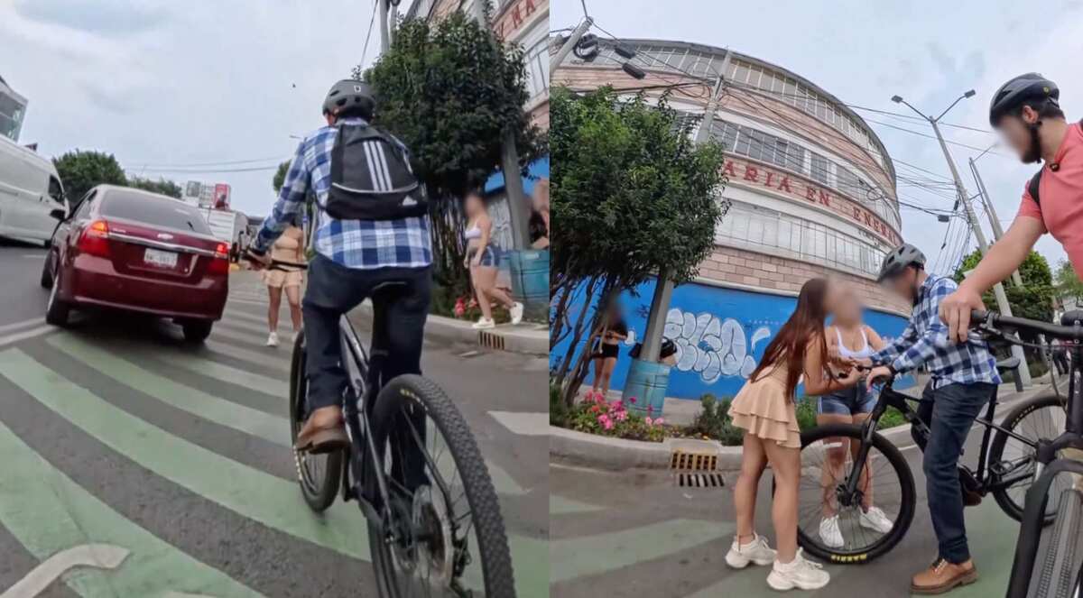 Mujeres atacan a ciclistas en Tlalpan. | ESPECIAL