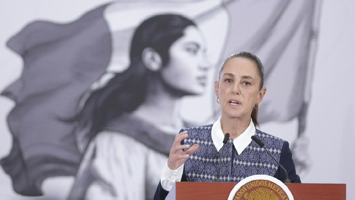Claudia Sheinbaum en la conferencia mañanera. | Foto: Ariel Ojeda