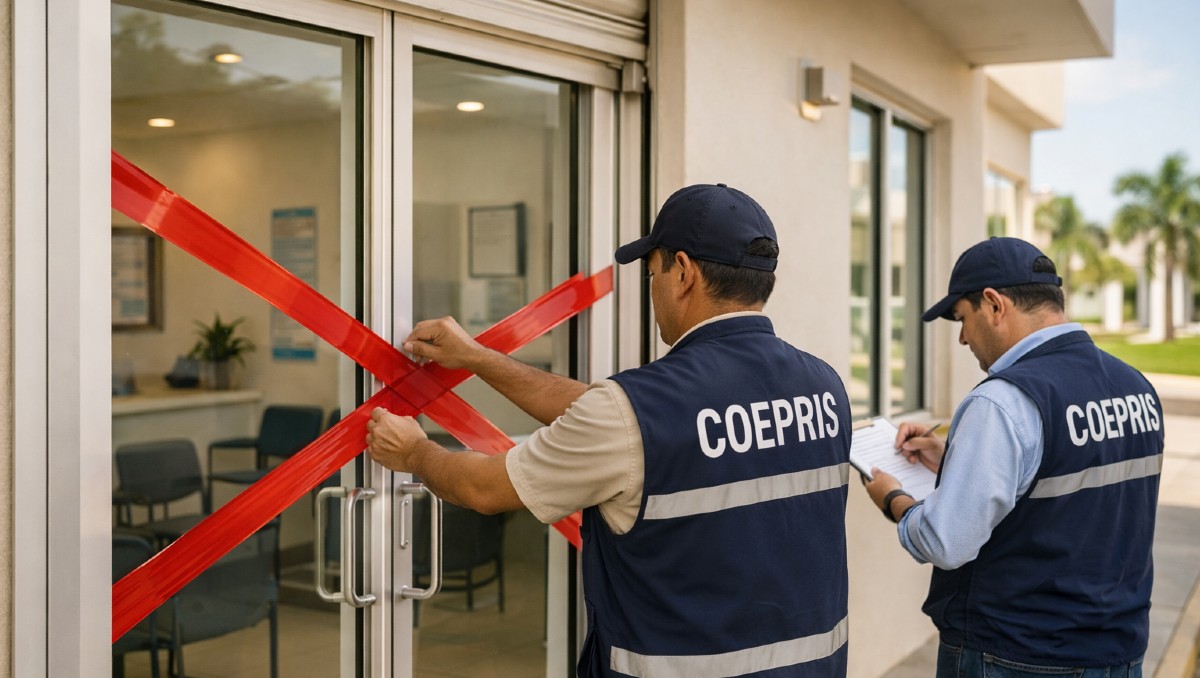 Coepris suspende clínicas privadas por irregularidades sanitarias. (Especial IA)