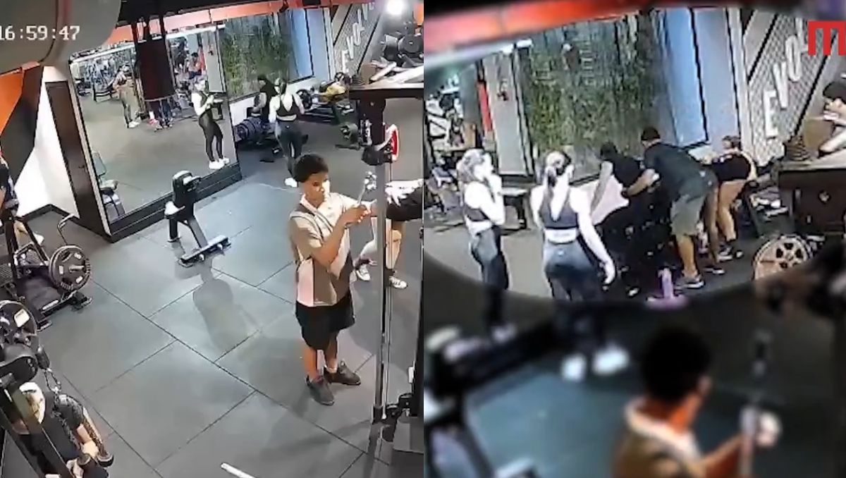 La joven realizaba un ejercicio de empuje de cadera en una máquina asistida. | Especial