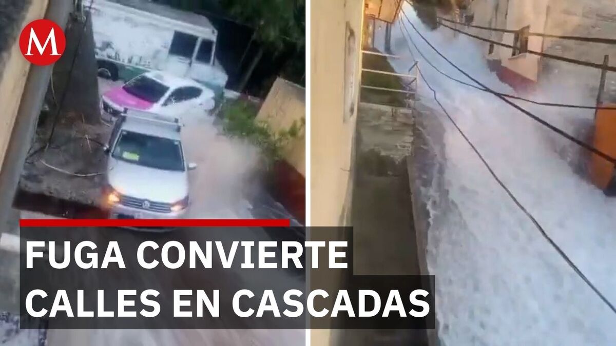 Megafuga de agua desata caos en la alcaldía Álvaro Obregón; esto sabemos