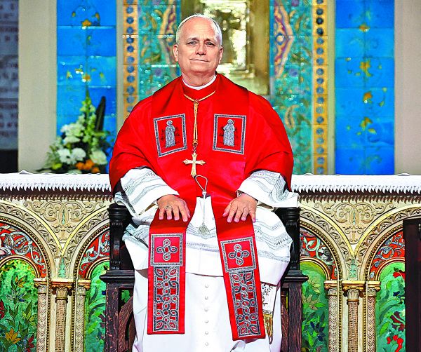 El papa León XIV asiste a un encuentro en la Basílica de Nuestra Señora de África en Argelia. Reuters