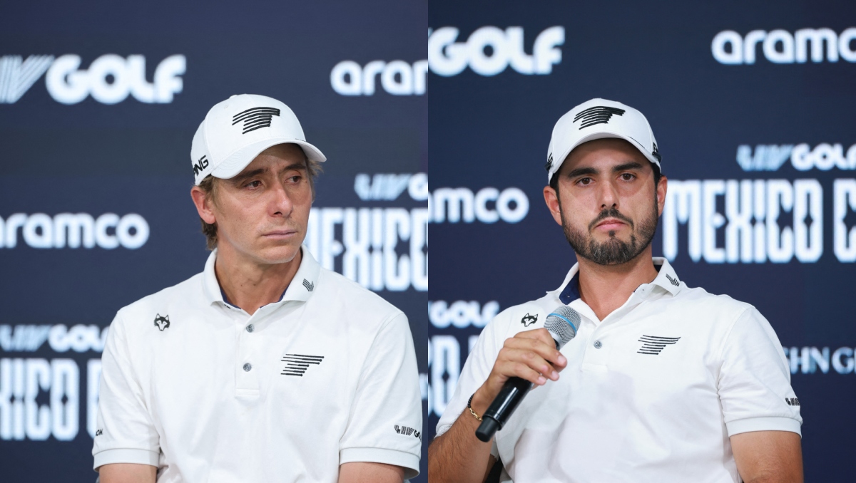 Carlos Ortiz y Abraham Ancer se concentran en tener una buena actuación en LIV Golf CdMx (AFP)