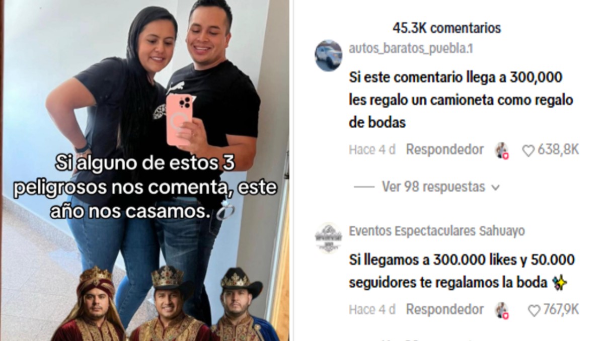 El internauta de TikTok Azael Lobato anuncia planea de su boda y recibe patrocinios para todo. | FOTO: TikTok @azaellobato557