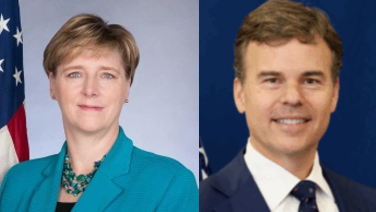 Laura Dogu y John M. Barrett. | Embajada de Estados Unidos en Guatemala