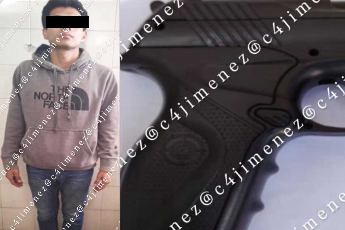 Los policías capitalinos detuvieron y desarmaron a un joven identificado como Kevin 'N'.