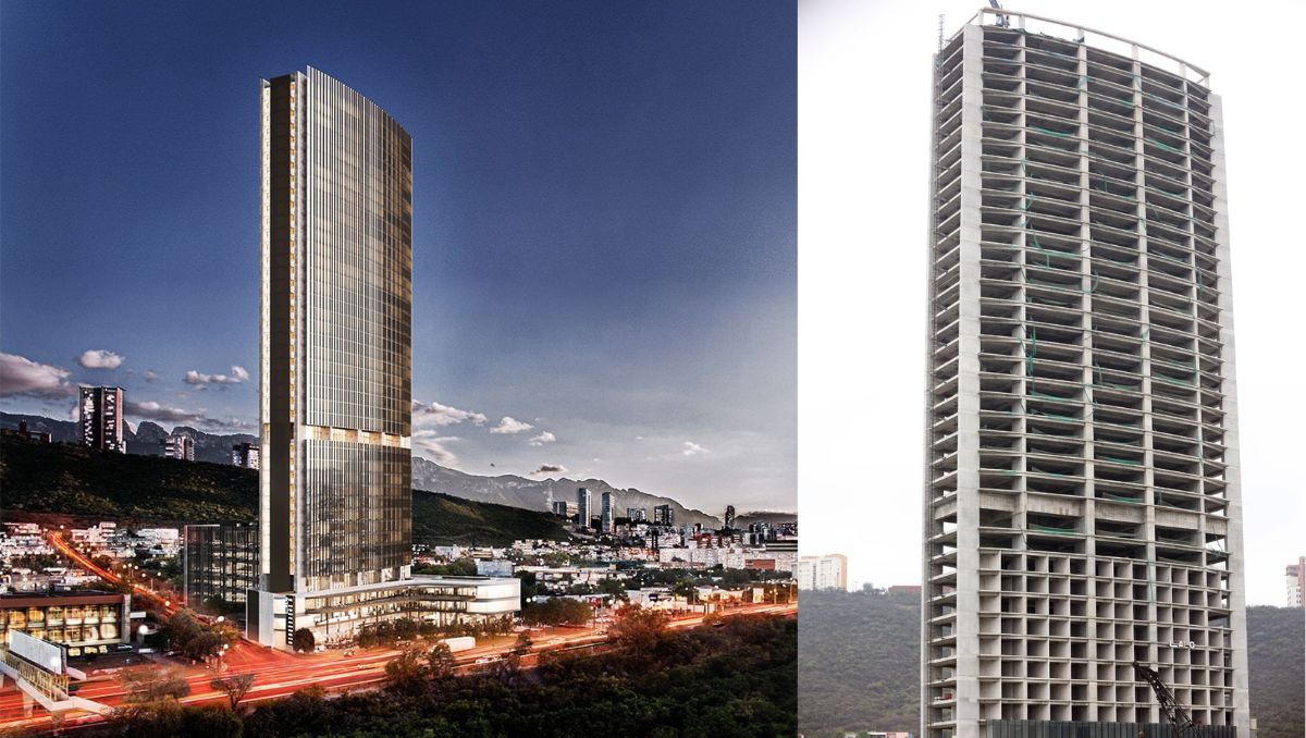 La torre LaLo, en Morones Prieto, prometía departamentos de 70 metros cuadrados; hoy luce en obra gris. Especial y Jorge López