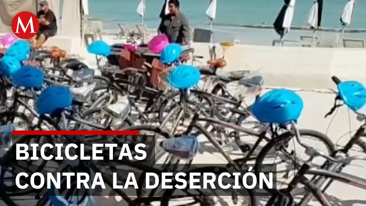 Yucatán combate la deserción escolar con masiva entrega de bicicletas
