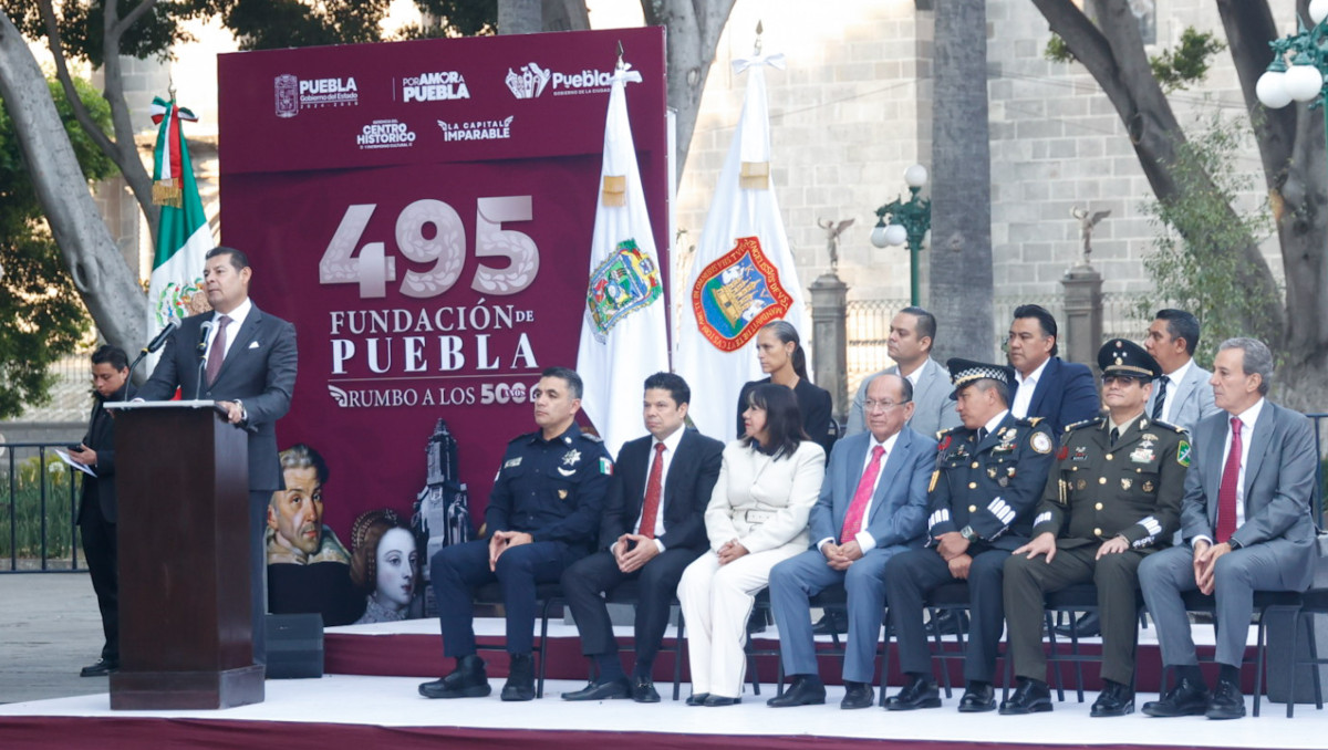 Ceremonia por 495 aniversario de la fundación de Puebla | Agencia Es Imagen