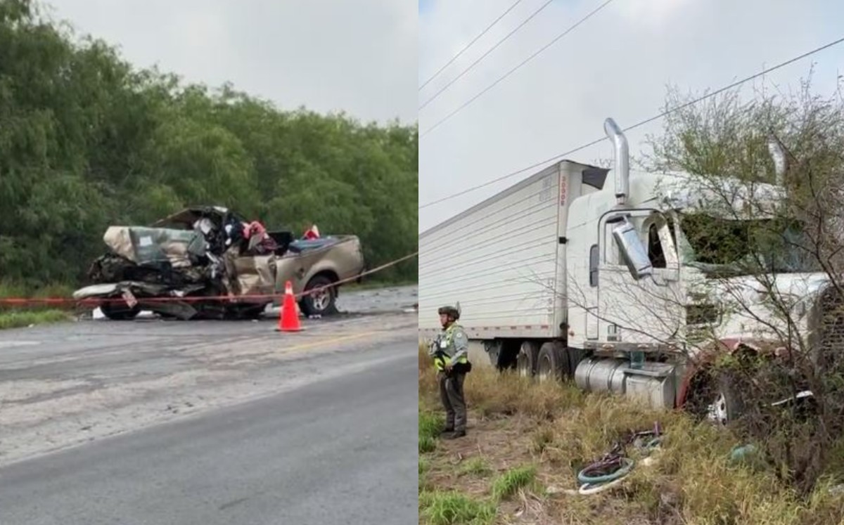 Presuntamente el conductor de la camioneta habría invadido el carril del tráiler.