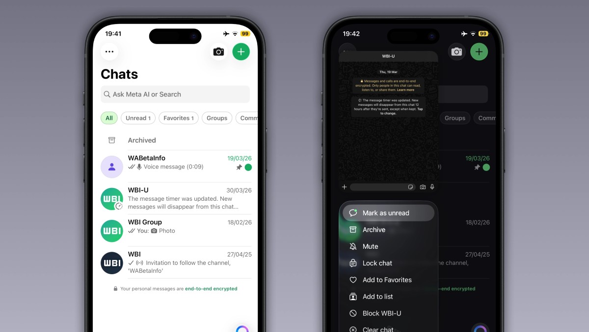 WhatsApp Liquid Glass. | FOTO: WhatsApp