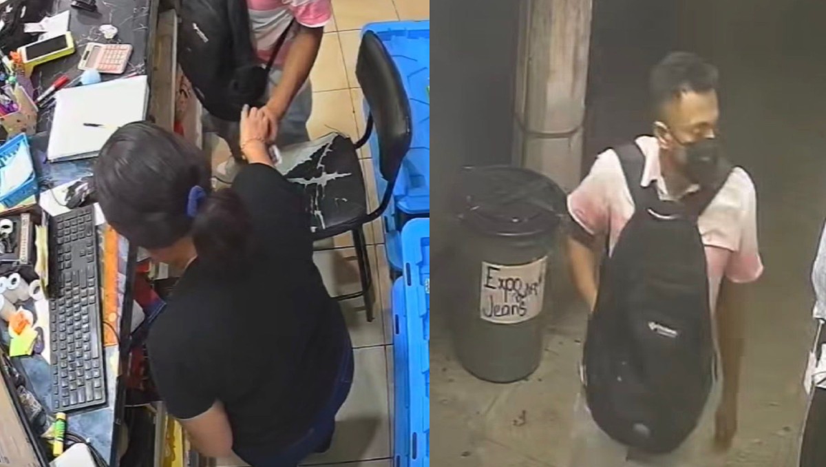 Cámaras de seguridad captaron el momento en que un sujeto asaltó una boutique. (Especial)