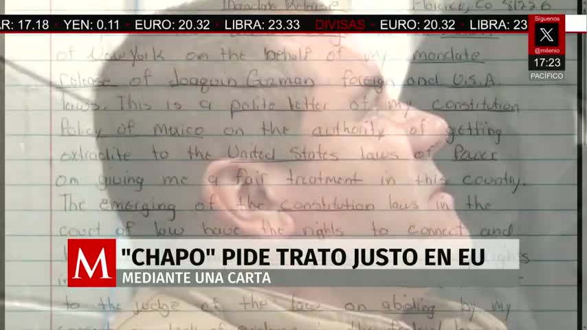'El Chapo' Guzmán Loera pide un trato justo en cárcel de EU | Milenio Noticias, 17 de abril de 2026