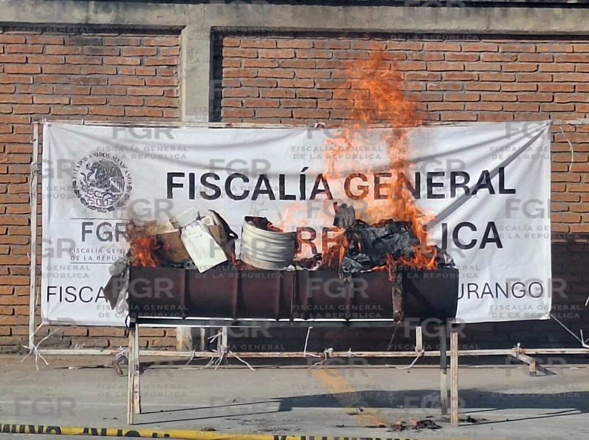 En Durango, FGR incinera más de 13 kilos de narcóticos. | Milenio Policía