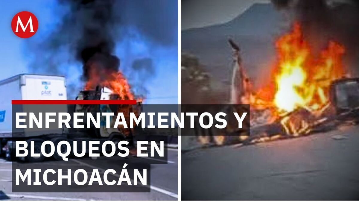 Enfrentamientos en Tierra Caliente, Michoacán, provocan bloqueos y quema de vehículos