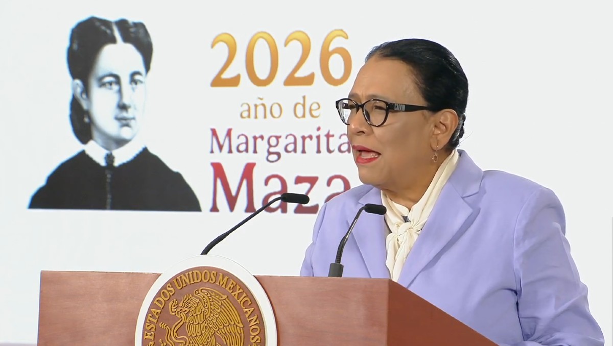 Rosa Icela Rodríguez encabeza la mañanera de este 17 de abril. | Foto: Captura de pantalla