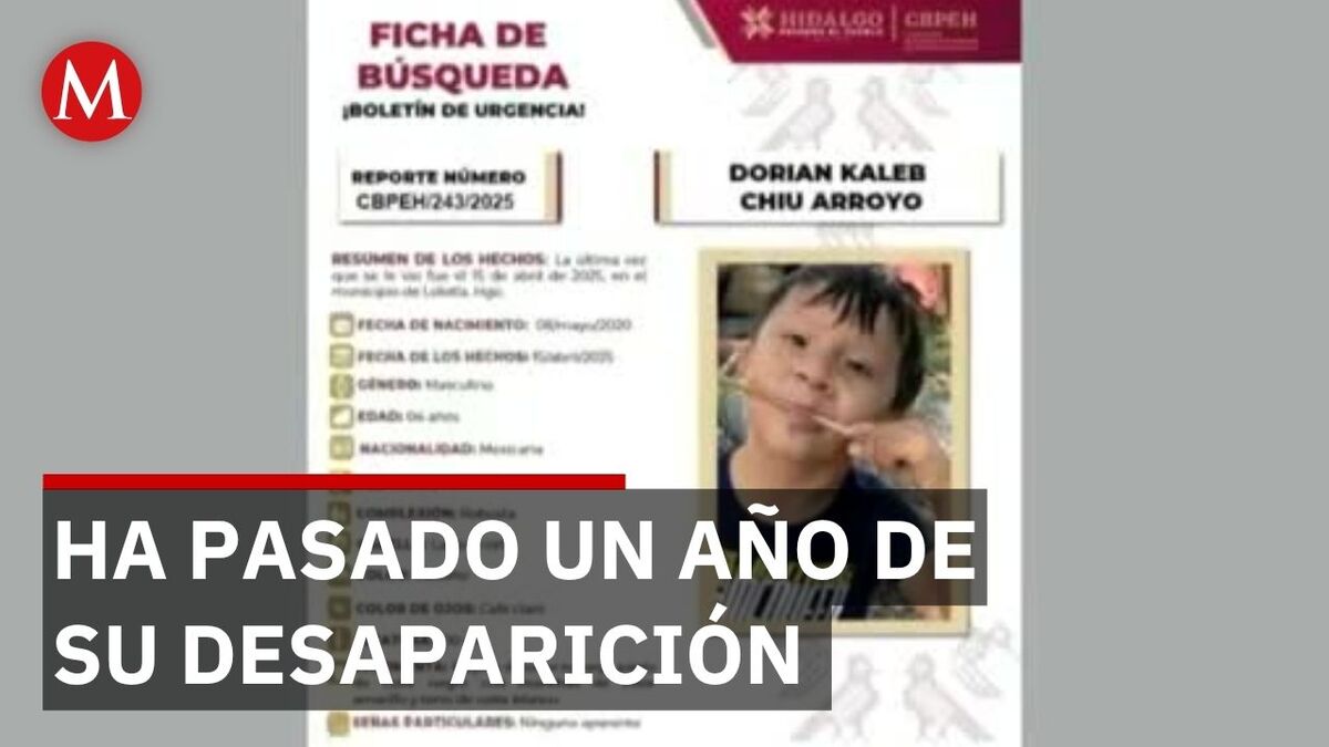 A un año de la desaparición de Dorian Kaleb en Hidalgo