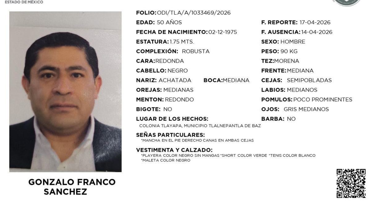 Gonzalo Franco, maestro de primaria, desapareció el 14 de abril en Tlayapa; familiares y colegas lo buscan. Foto: Especial