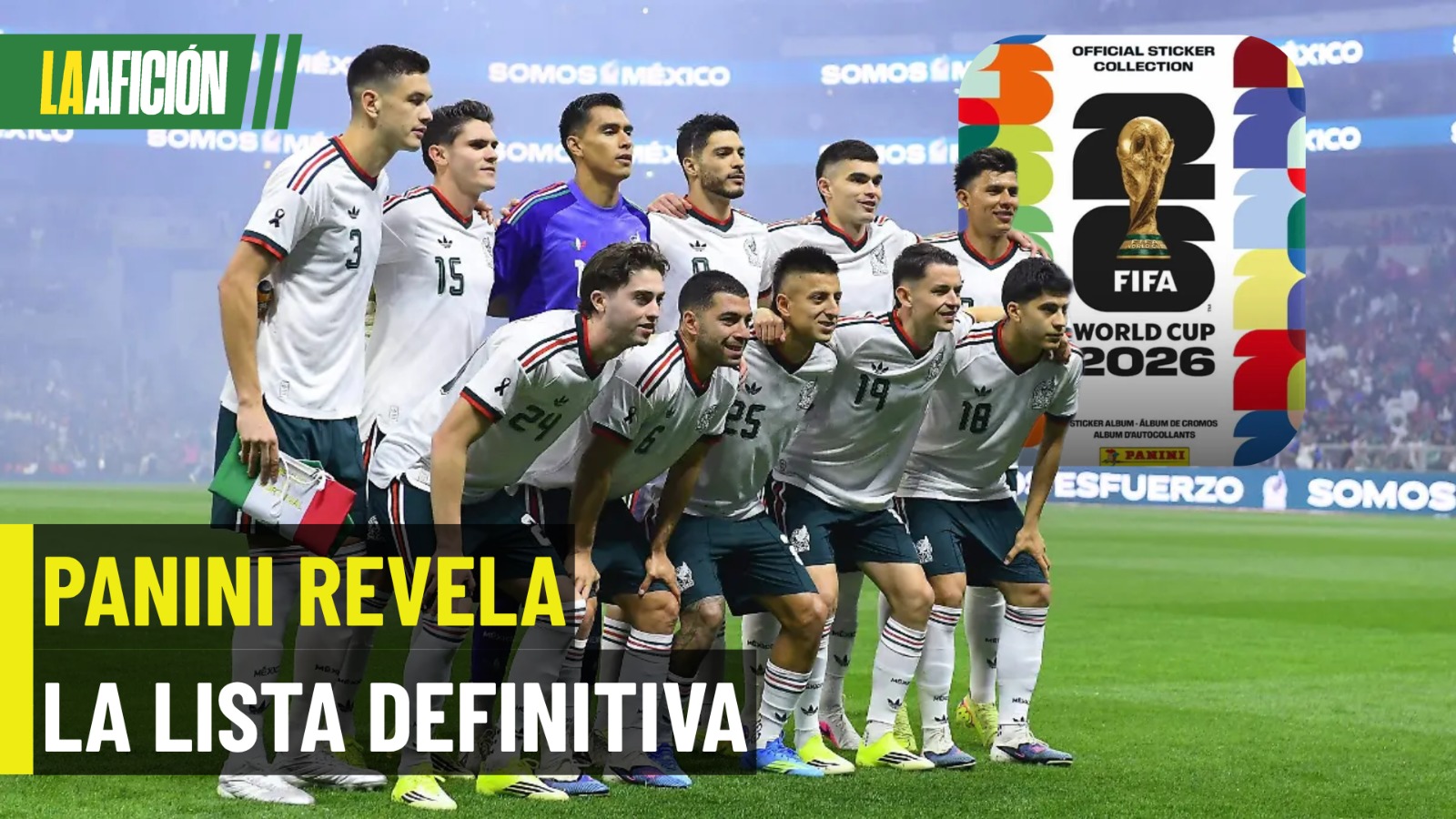 Panini revela los jugadores de la Selección Mexicana que estarán en el álbum del Mundial