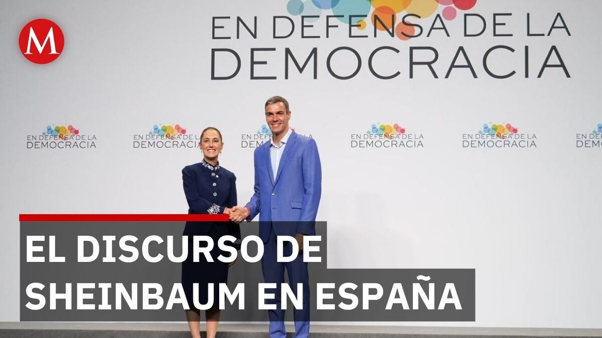 Sheinbaum niega crisis con España en Cumbre de la Democracia