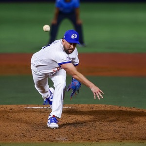 Zac Grotz lanzó cinco entradas de dos hits sin carreras para llevarse el triunfo. Cortesía